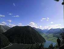 Vista del lago di Livigno