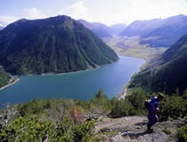 Vista del lago di Livigno