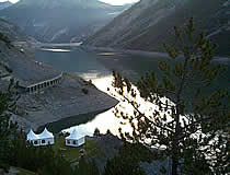 Vista del lago di Livigno